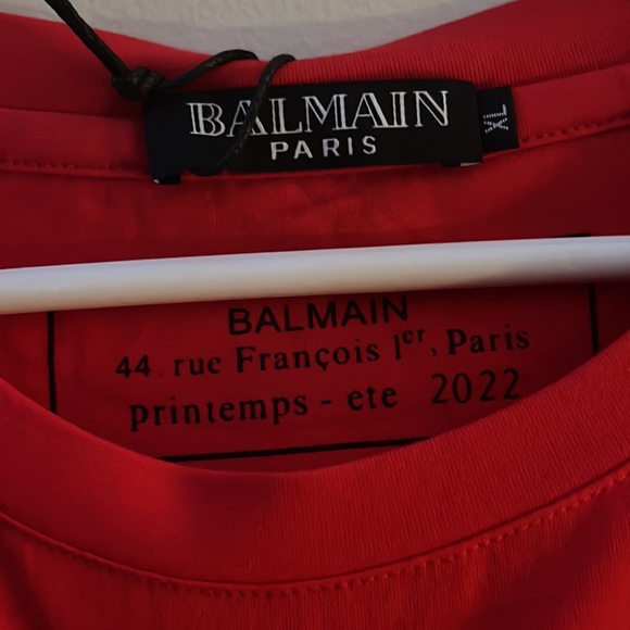 Eco-designed cotton T-shirt with Balmain Paris logo print - Picture 3 of 3